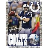 Peyton Manning #18 Indianapolis Colts NFL Woven Tapestry Throw Blanket (48x60)