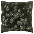 Burn Out Velvet Pillow - Black (18x18")