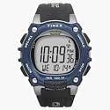 TIMEX IRONMAN TRADITIONAL 100 LAP W/ FLIX BLACK/BLUE/SILVER MODEL # T5E2419J