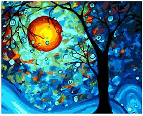 Mingyaa Diy oil painting, paint by number kit No Frame - 16 by 20 inches The tree of dreams