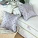 Euphoria CaliTime Pillow Cover Faux Silk Gray Ground Three-tone Diamonds Lattice Geometric Chain Embroidered 18