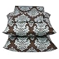 Havana Floral 300Tc P/Case Pair - Water/Choco