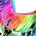 Attraco Little Big Girls Fringe Hollow-Out Rainbow Wave Stripe One Piece Swimsuit