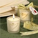 Candle Glass Gold Heart Design (30 per order) Wedding Favors