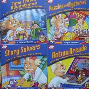 4 Pc Cd-rom Puzzle and Mysteries Action Arcade Time Travel Story Solvers 