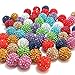 RUBYCA Pave Czech Crystal Disco Ball Clay Beads fit Shamballa Jewelry (20pcs, 8mm, 30 Colors Mixed)
