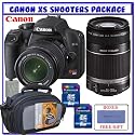 Canon EOS Rebel XS (a.k.a. 1000D) SLR Digital Camera w/ 18-55mm IS Lens + Canon 55-250mm IS Lens + Two (2) Transcend 8GB Memory Cards + Shooters Package