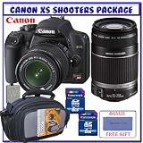  : Canon EOS Rebel XS (a.k.a. 1000D) SLR Digital Camera w/ 18-55mm IS Lens + Canon 55-250mm IS Lens + Two (2) Transcend 8GB Memory Cards + Shooters Package