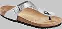 BIRKENSTOCK Gizeh, Thong style, silver, regular, size 40