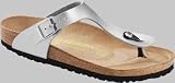 BIRKENSTOCK Gizeh, Thong style, silver, regular, size 40