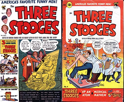 The Three Stooges. Issues 1 and 6. America's favorite funny men. Features bogus times a beating, bell bent for treasure, the big brush off, medical mayhem and more. Golden Age Comedy Digital Comics, by Golden age Comedy Comics The Three Stooges. Issues 1 and 6. America's favorite funny men. Features bogus times a beating, bell bent for treasure, the big brush off, medical mayhem and more. Golden Age Comedy Digital Comics, by Golden age Comedy Comics