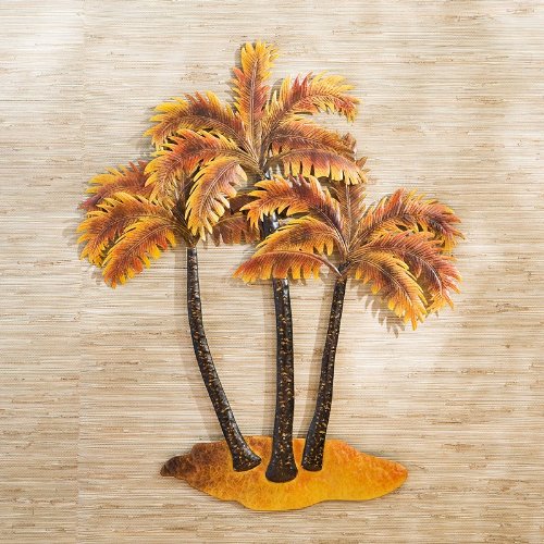 Southern Enterprises Hand Painted Palm Tree Wall Art – Ws2080