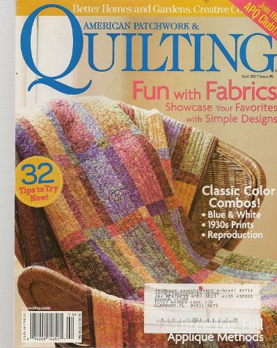 american patchwork  quilting magazine april 2007 better homes  gardens vol 15 number 2 issue 85