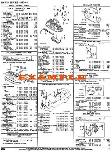 1991 - 1997 TOYOTA PREVIA PART NUMBERS, LABOR & PRICE ILLISTRATED SHEETS
