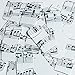 Black White Sequins Mozart Score Rectangle 1.5 inch Couture Loose Large Paillettes