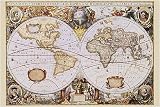 Map of the World Art Print Poster By Anonymous, 36  x 24 