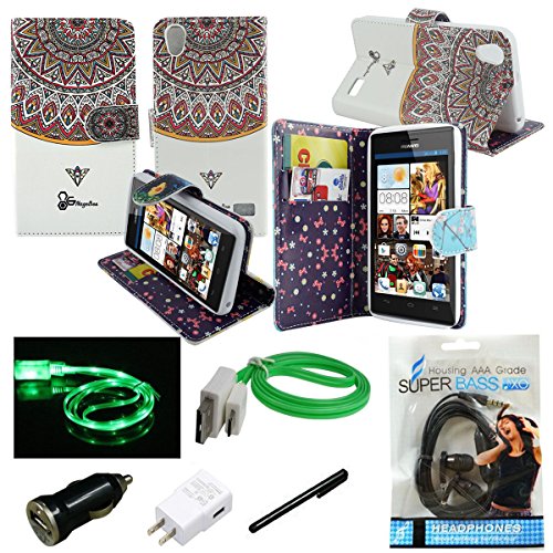 HTC Desire 626 / 626s Case- Magnectic Leather Folio Flip Book Wallet Pouch Case Cover with Fold up Kickstand and Detachable HTC Desire 626 / 626s - Includes Accessories (PHAROAH CROWN)