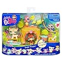 Littlest Pet Shop Themed Playpack - JUNGLE HANGOUT with 3 EXCLUSIVE Pets