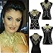 KeyZone Popular Women Charms Lace Hollow Flower Collar Body Chains Grateful Necklace Jewelry Set Golden