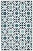 Fab Habitat Outdoor Rug - Waterproof, Fade Resistant, Reversible - Premium Recycled Plastic - Spanish Tile - Patio, Deck, Porch, Balcony, Laundry Room - Seville - Multicolor Blue - 4 x 6 ft