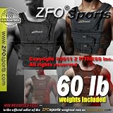 (Weekly Special Sale - 50% Off/5 Days Only !) NEW! ZFO SportsTM -60LBS Adjustable Weighted Vest (WEIGHTS INCLUDED.One size fits all.)
