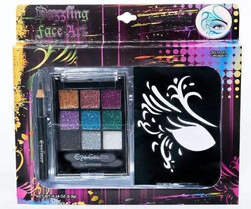 Dazzling Face Art Makeup Kit Party Supplies (Various - color may vary) by Almar Sales