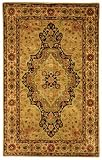 Safavieh Persian Legend Collection PL504A Handmade Green and Ivory New Zealand Wool Round Area Rug, 3-Feet 6-Inch Round