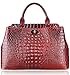 PIJUSHI Classic Women Embossed Crocodile Top Handle Handbag 6075