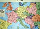 Europe Map Decorative Paper by Cavallini & Co. - Gift Wrap Set of Four (4) Sheets