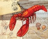 Magic Slice Non-Slip Flexible Cutting Board, Fresh Catch Lobster by Paul Brent