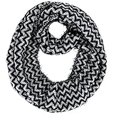 Luxury Divas Fuzzy Knit Chevron Infinity Scarf