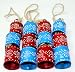 One Dozen Hand Painted Decorative Tin Bells 2.5