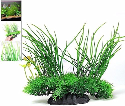 New 8" Green Artificial Aquarium Fish Tank Plastic Plant Water Grass Decor Ornament Set 02