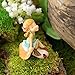 Top Collection Miniature Fairy Garden and Terrarium Pixie Sitting on Mushroom Figurine