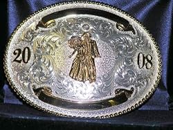 Bride and Groom Belt Buckle, 2011, with Blank Engraving Ribbon