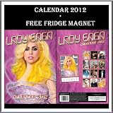 LADY GAGA CALENDAR 2012 + FREE LADY GAGA FRIDGE MAGNET BY DREAM