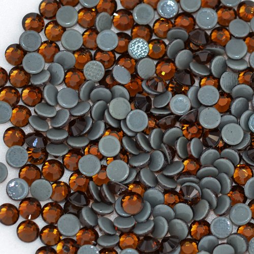 Premium PELLOSA Machine Cut Rhinestone Hot Fix SS-10(2.7mm-2.9mm) Smoked Topaz 10 Gross