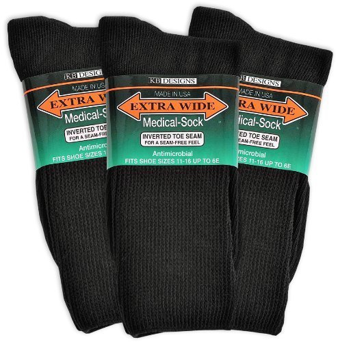 Extra-Wide Medical (Diabetic) Socks for Women (White), size 6-11