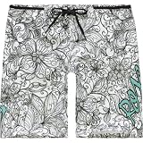 ROXY Rasta Beach Womens Boardshorts - White/Black