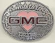 Cowgirls Love GMC Trucks (Pink) Enamel Pewter Buckle, Automotive Buckle