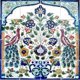 Mosaic Wall Mural 16 Ceramic Tiles Set 24" H x 24" W (60cm H x 60cm W)