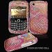 Red with Silver Stars Case Cover for Brand LG Voyager VX10000 VX-10000 Protective Cell Phone Hard SNAP-ON