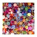 Body Colorz&trade; 20 Assorted Belly Button Navel Rings 14g 7/16"
