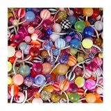 Body Colorz™ 20 Assorted Belly Button Navel Rings Surgical Steel - 14 Gauge 7/16"