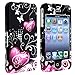 Insten Heart with Butterfly Snap-On Case for Apple iPhone 4/4S - Retail Packaging - Multi