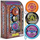 3 Pack Yomega Urban Graffiti Yo-Yo Gift Set with 150 Trick Instructional DVD