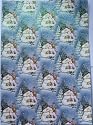 A4 sheet of printed and glittered card for cardmaking & craft - Christmas snowman