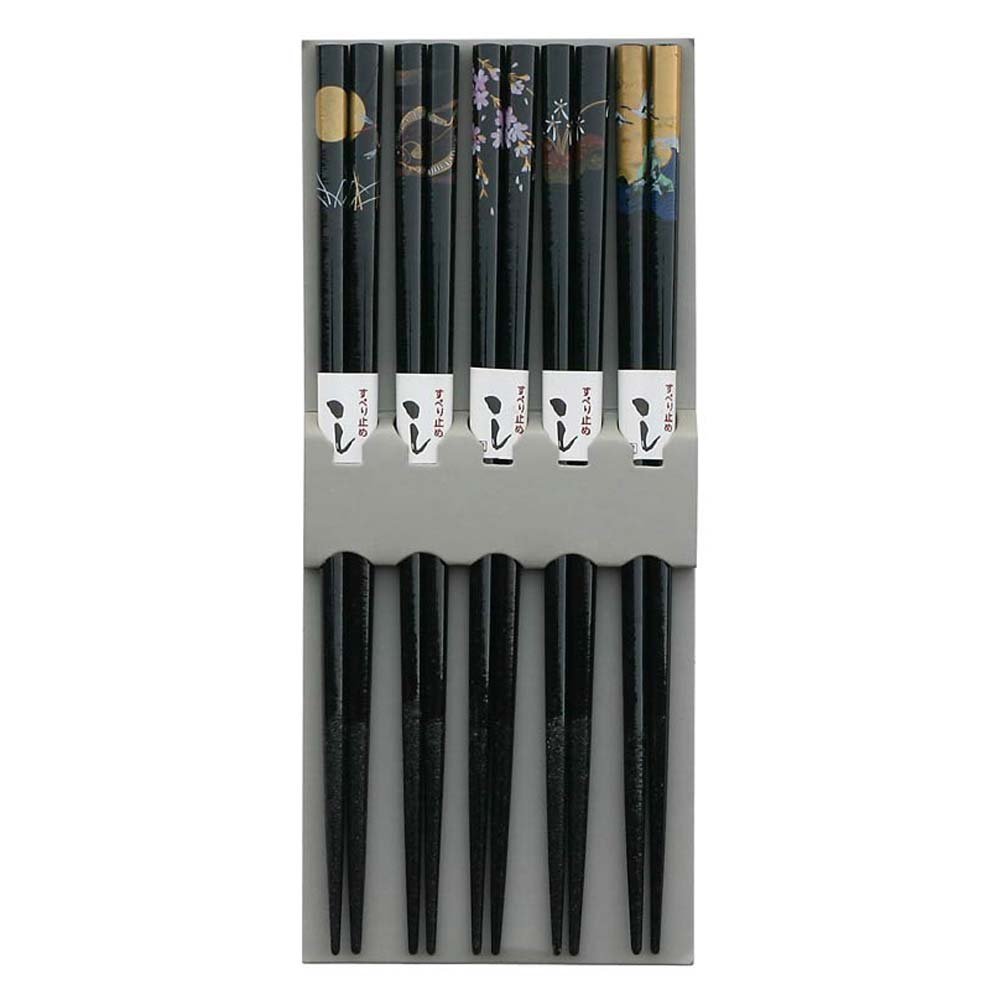 5 pair japanese chopsticks gift set scenery bk