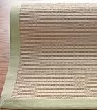 Natural Fiber Jute Area Rug Beige 5x8 Green Carpet
