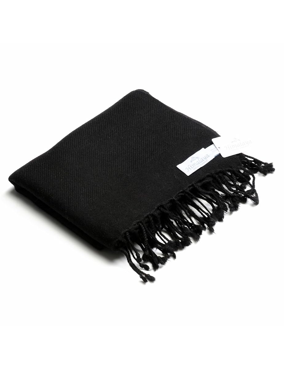 Himalaya Trading Company 100% Cashmere Travel Blanket in Black cocoon coolmax travel blanket